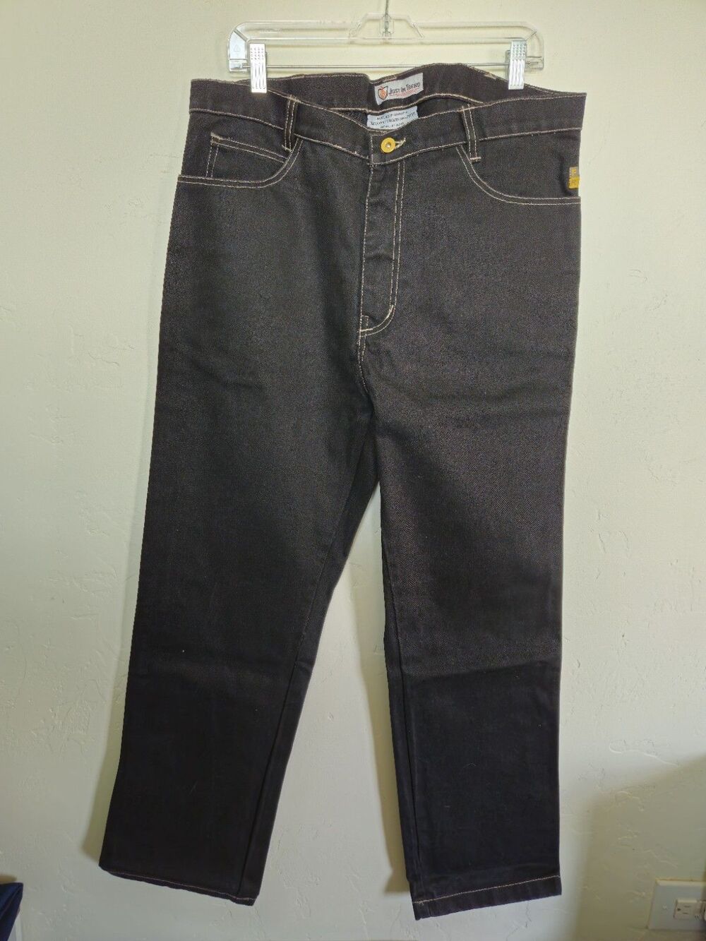 Just In Trend Men's FR Black Denim Jeans 36x32 2112 HRC2 Flame Resistant New